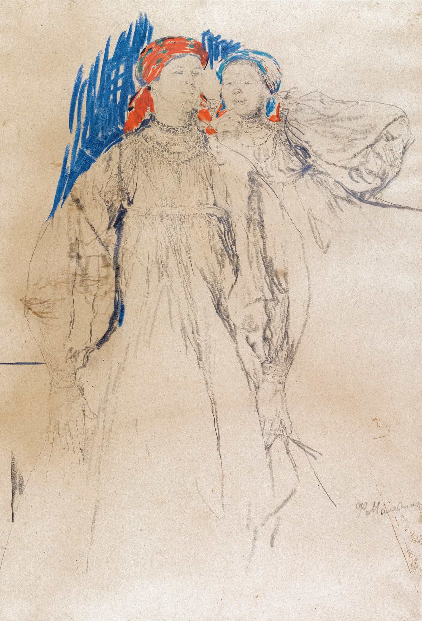 Two Laughing Women by Filipp Malyavin