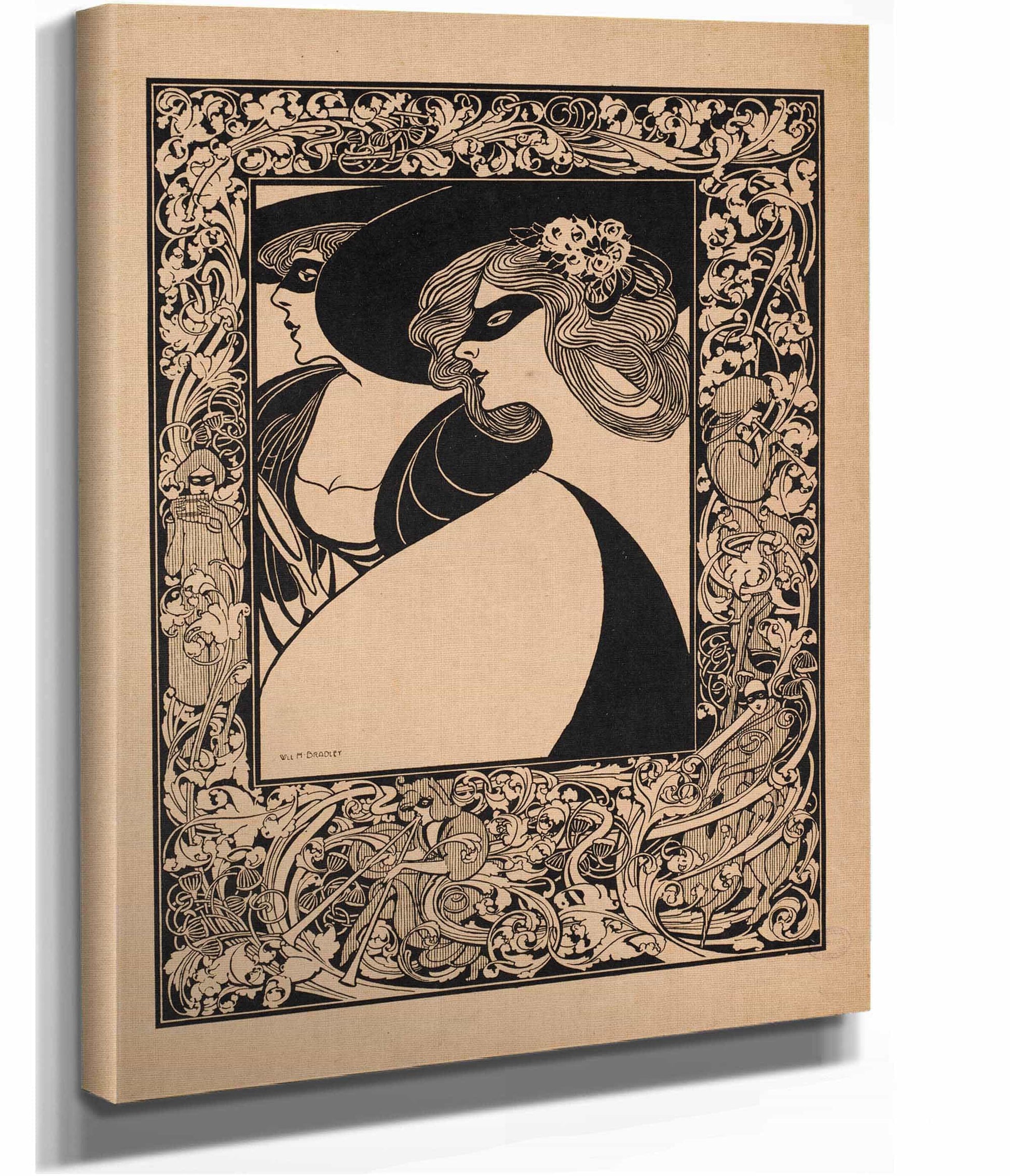 Two Masked Women by Will Bradley