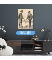 Two Men Conversing On Seashore by Edwin Austin Abbey