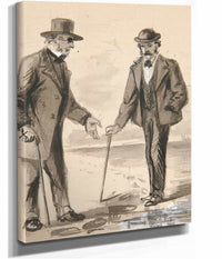 Two Men Conversing On Seashore by Edwin Austin Abbey