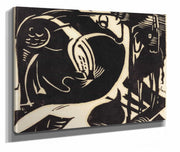 Two Mythical Animals Zwei Fabeltiere by Franz Marc