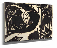 Two Mythical Animals Zwei Fabeltiere by Franz Marc