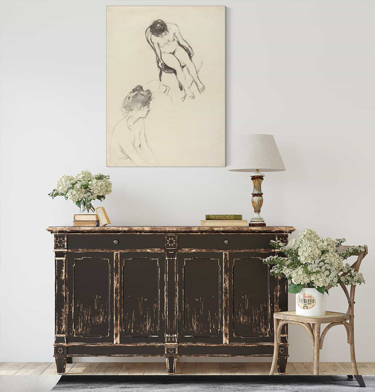 Two Nude Figure Studies Possibly by Edouard Vuillard