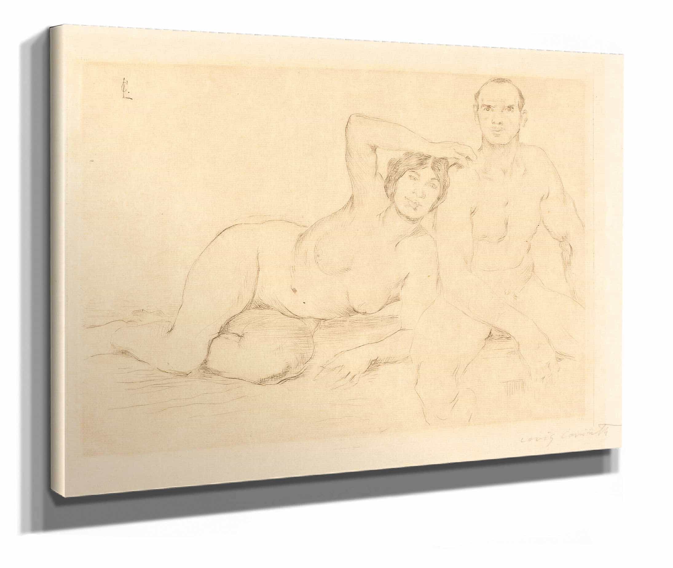 Two Nudes Zwei Menschen by Lovis Corinth