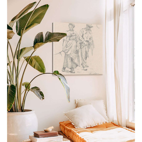 Two Peasants by Daniel Ridgway Knight