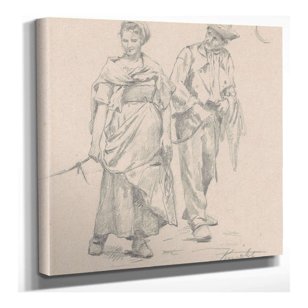 Two Peasants by Daniel Ridgway Knight