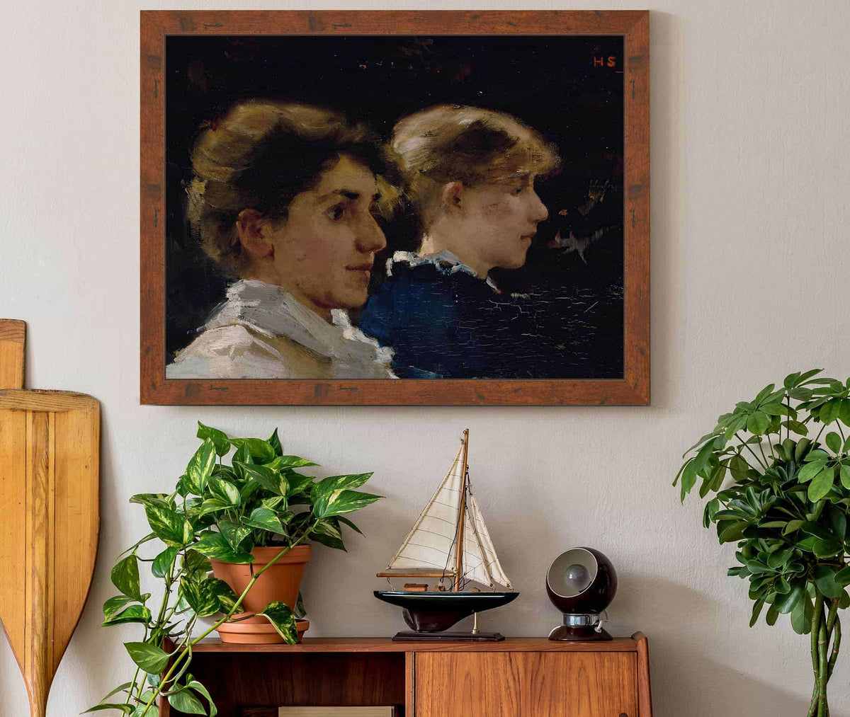 Two Profiles Marianne Preindlsberger In Front by Helene Schjerfbeck