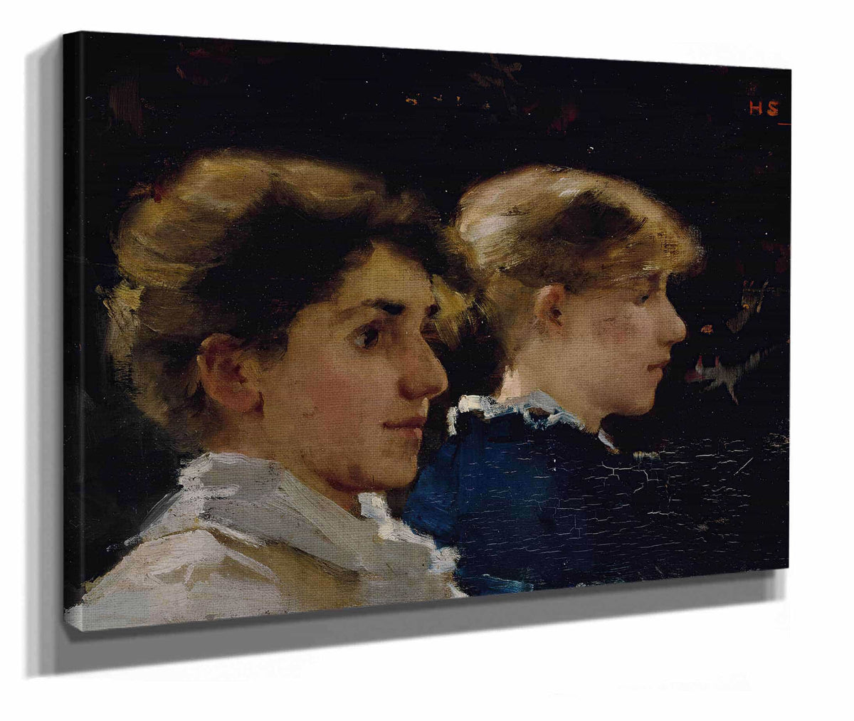 Two Profiles Marianne Preindlsberger In Front by Helene Schjerfbeck