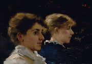 Two Profiles Marianne Preindlsberger In Front by Helene Schjerfbeck