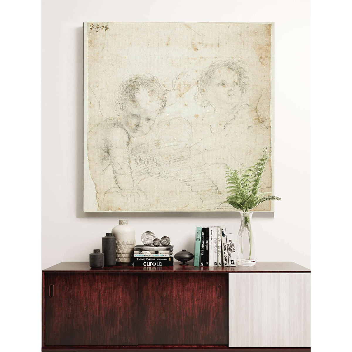 Two Putti Th Th Century by Guercino