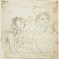 Two Putti Th Th Century by Guercino