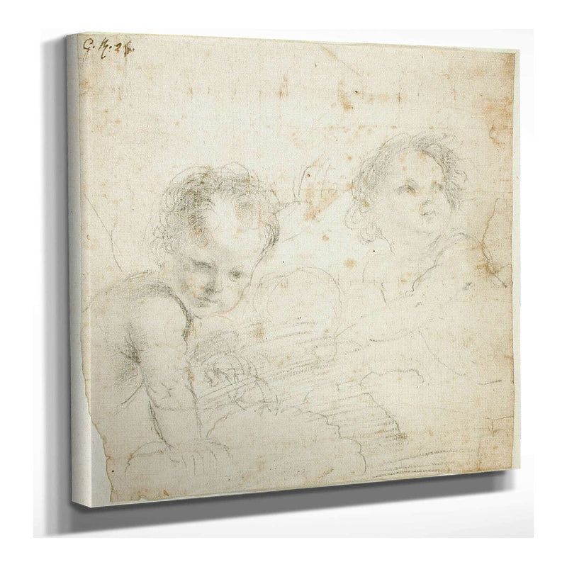 Two Putti Th Th Century by Guercino