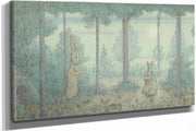 Two Rabbits In A Wood by Herbert Crowley