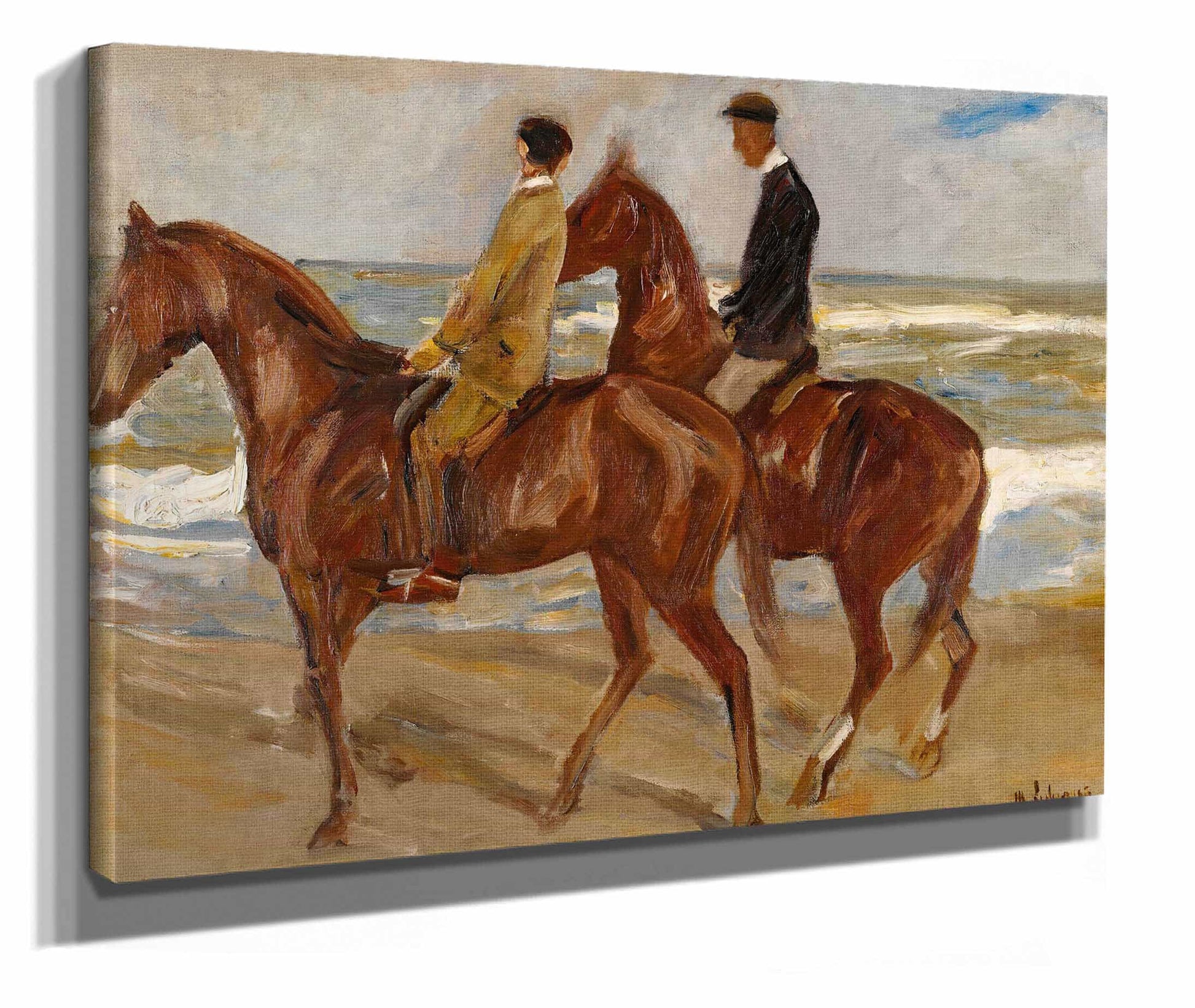 Two Riders On The Beach by Max Liebermann