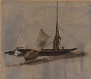 Two Sailing Boats At The Elbe by Johan Christian Dahl