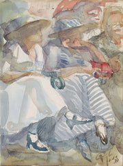 Two Seated Women In The Front Row In An Audience by Reijer Stolk