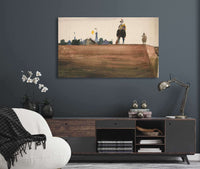 Two Sentries Atop A Fortress Wall by Edwin Austin Abbey