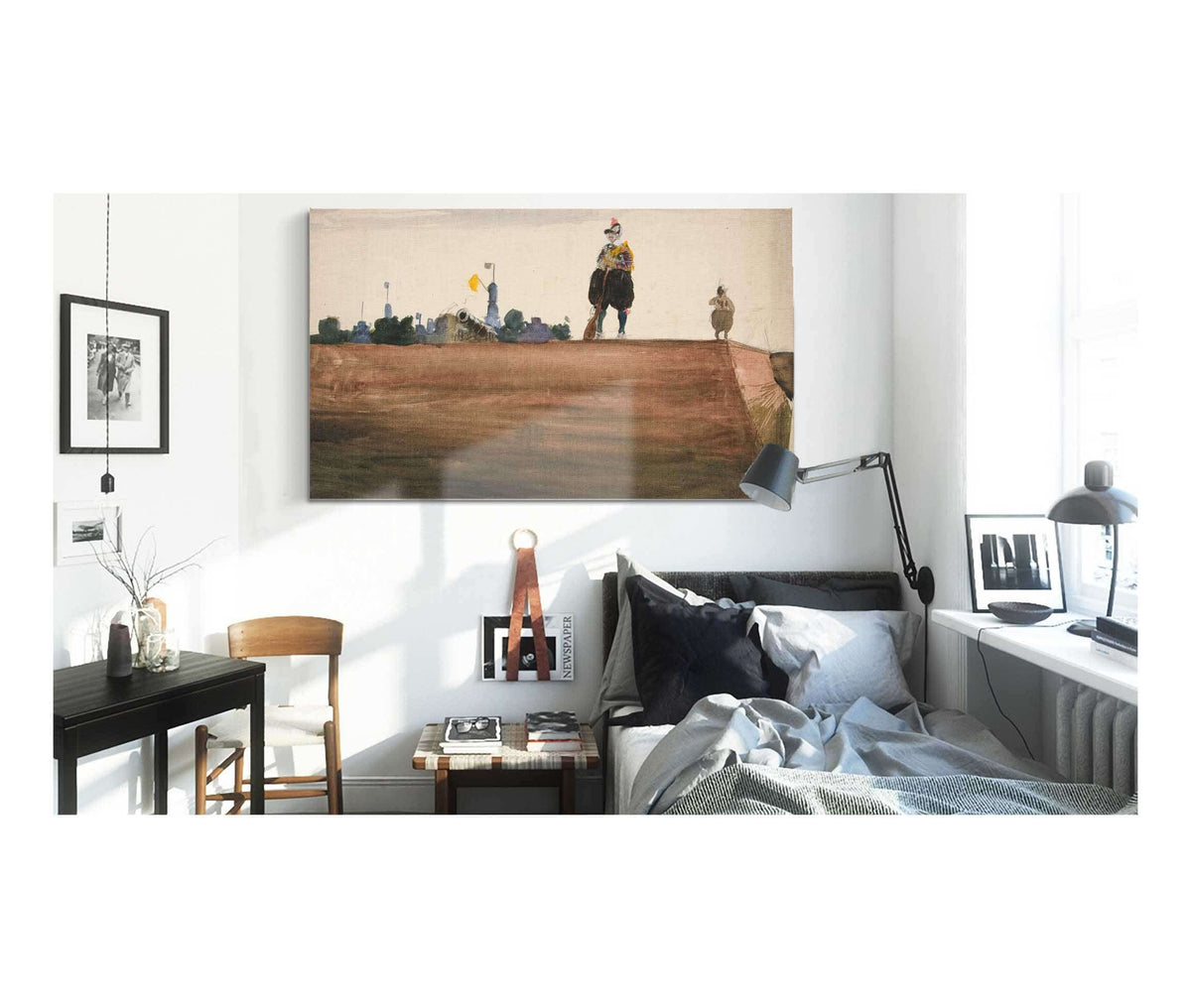 Two Sentries Atop A Fortress Wall by Edwin Austin Abbey