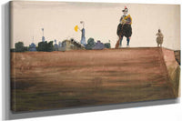 Two Sentries Atop A Fortress Wall by Edwin Austin Abbey