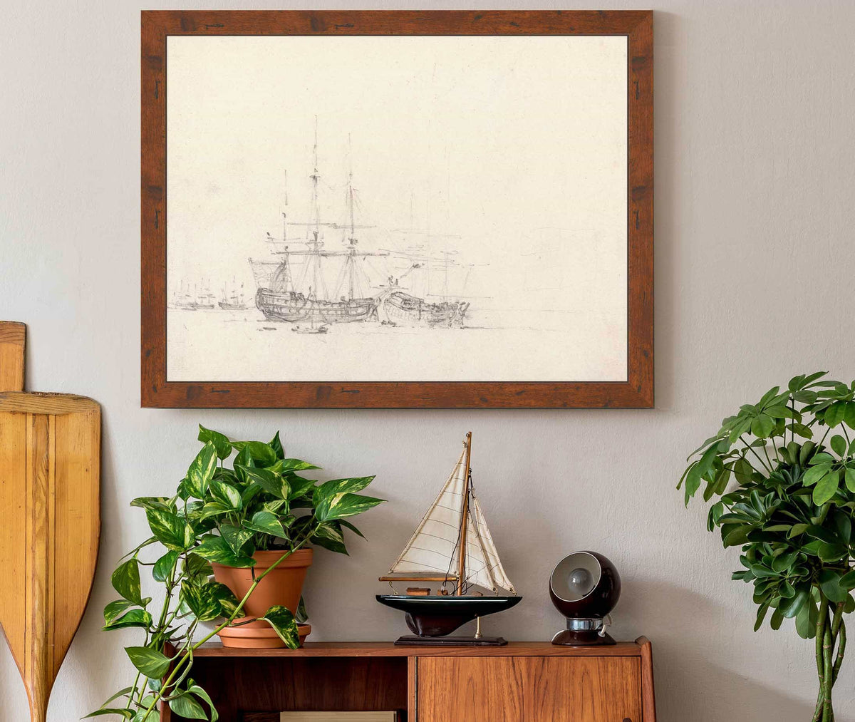 Two Ships At Anchor by John Constable