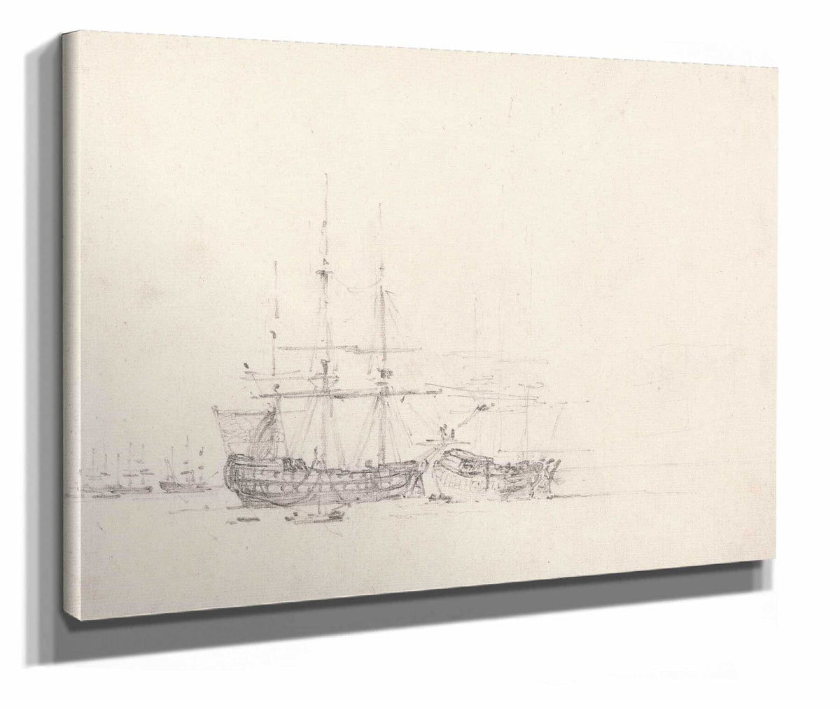 Two Ships At Anchor by John Constable