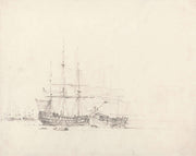 Two Ships At Anchor by John Constable