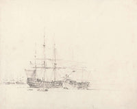 Two Ships At Anchor by John Constable