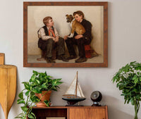 Two Shoeshine Boys With A Dog by John George Brown