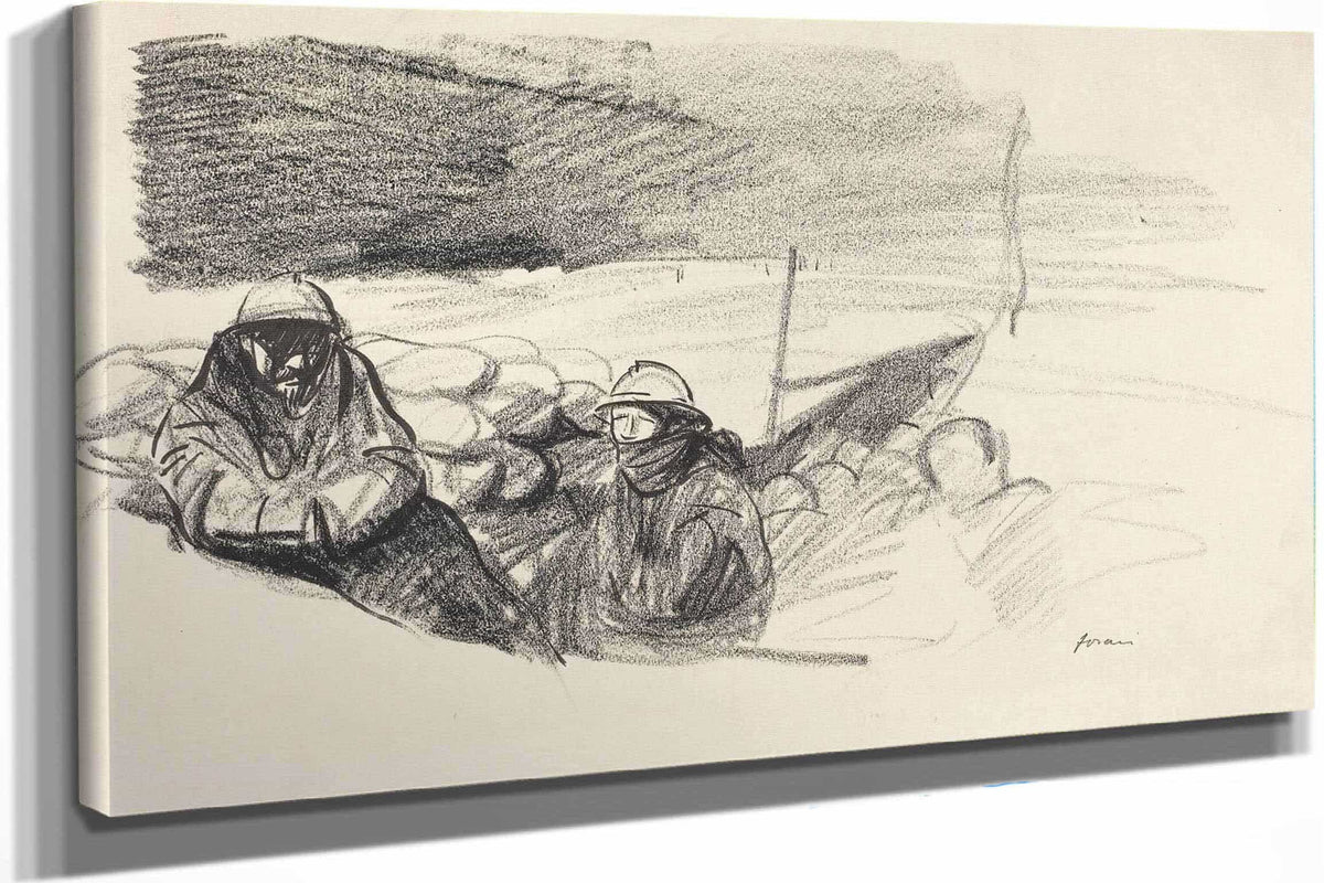 Two Soldiers In A Trench by Jean Louis Forain