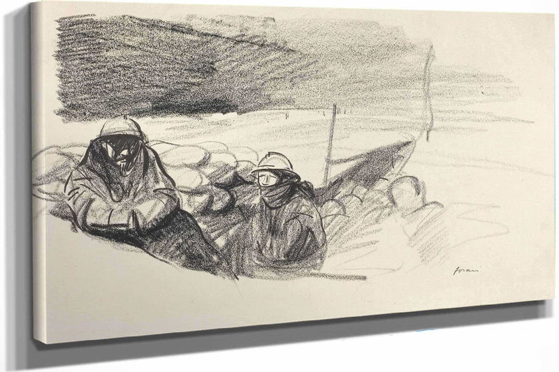 Two Soldiers In A Trench by Jean Louis Forain