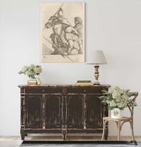 Two Soldiers One In Helmet And Bearded  by Salvator Rosa