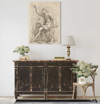 Two Soldiers One With His Hand Raised Pointing Toward The Left  by Salvator Rosa