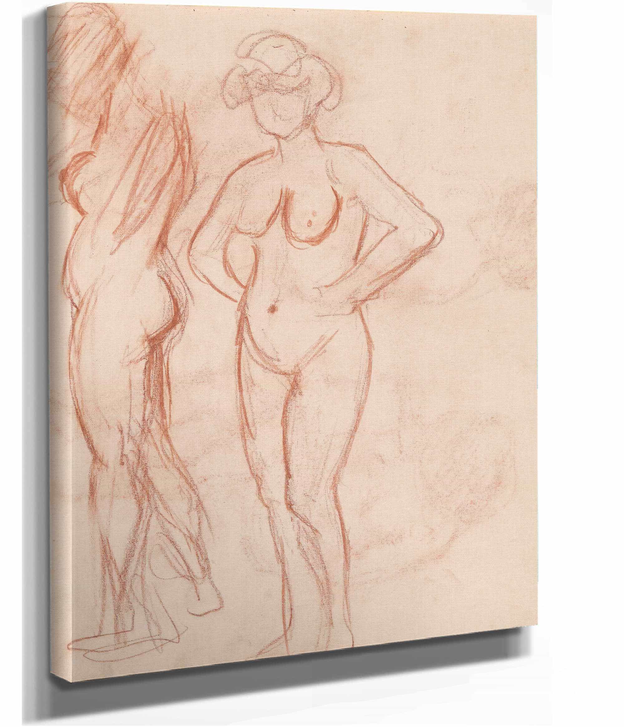 Two Standing Nudes by Jules Schmalzigaug