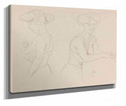 Two Studies Of A Woman Dressing S by Felix Vallotton