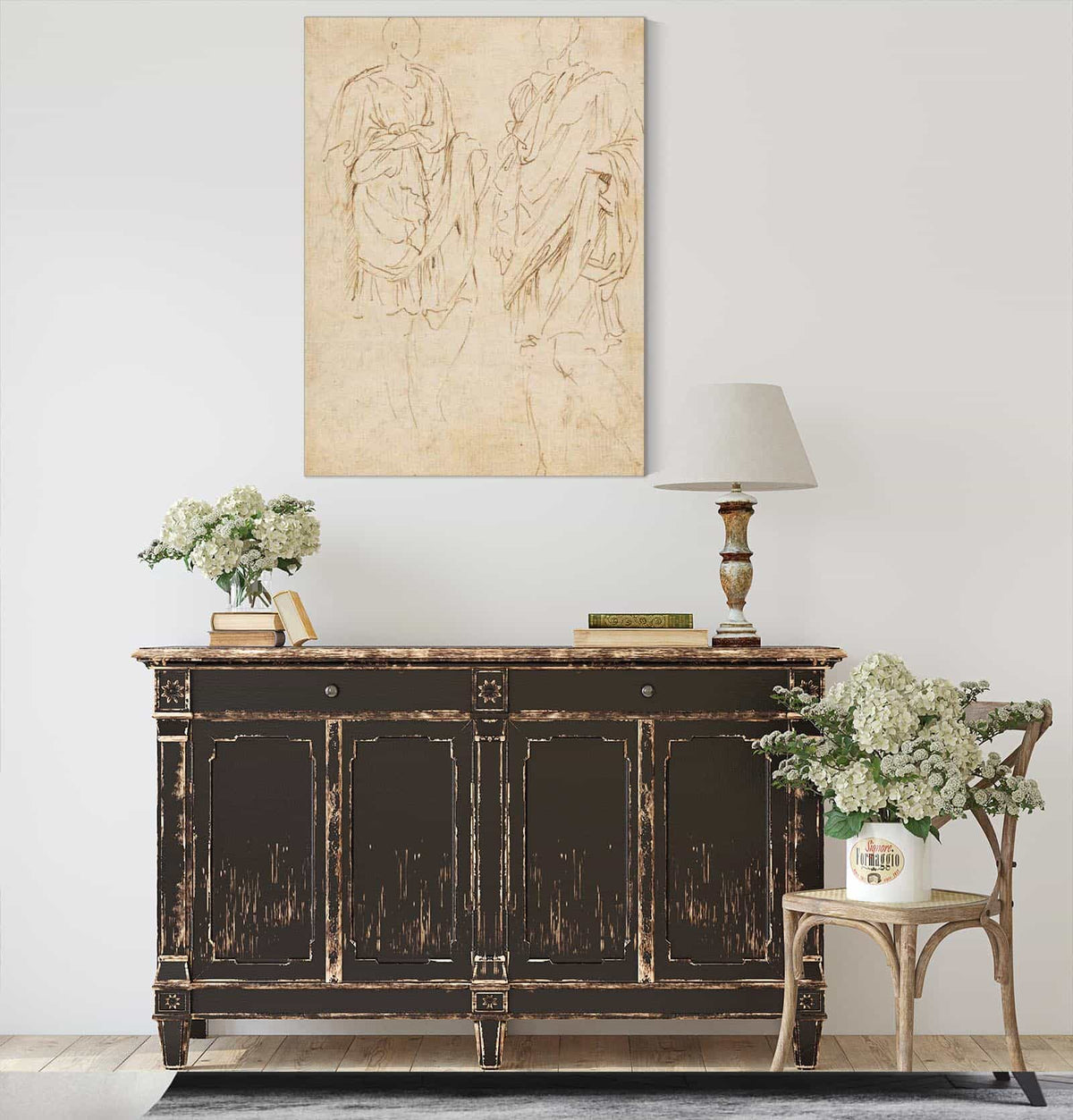 Two Studies Of An Ancient Statue by Nicolas Poussin