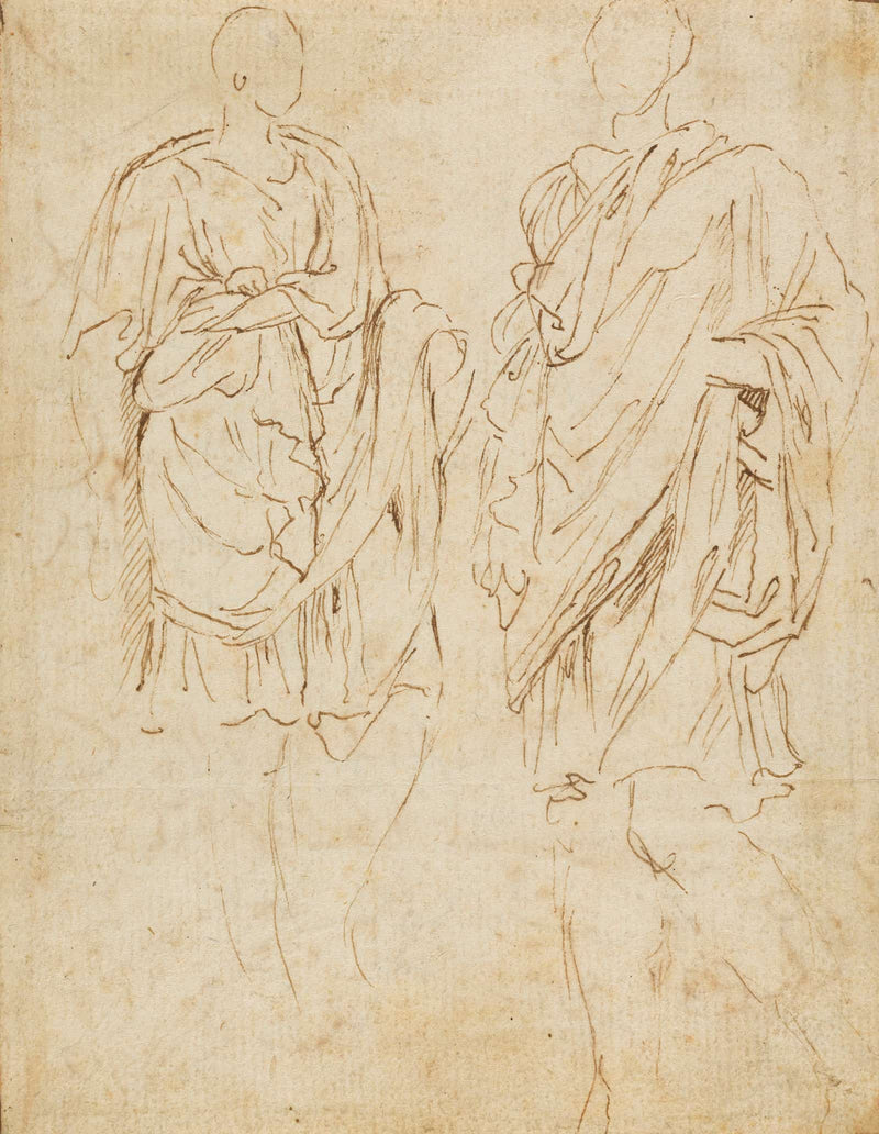 Two Studies Of An Ancient Statue by Nicolas Poussin