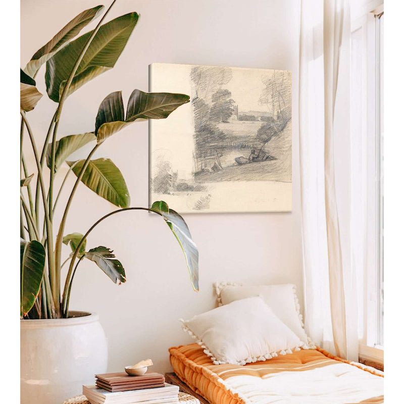 Two Studies Of Dedham Church From The East Between And by John Constable