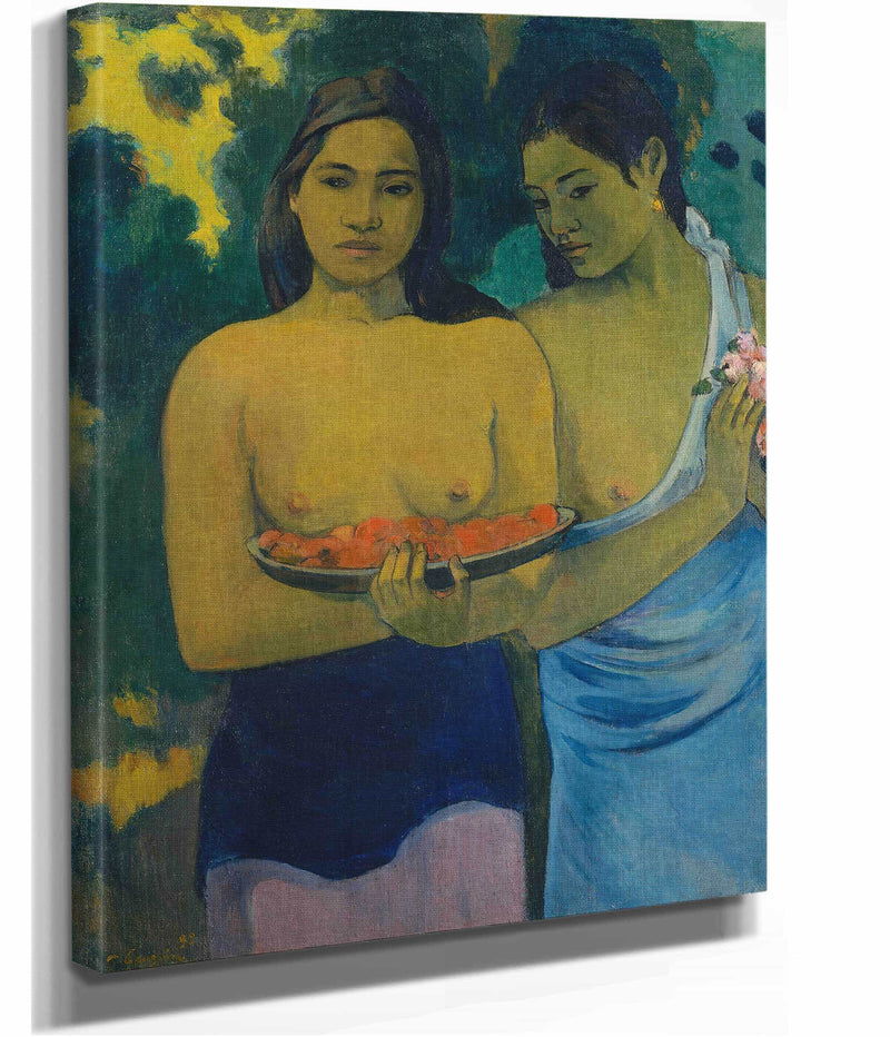 Two Tahitian Women by Paul Gauguin