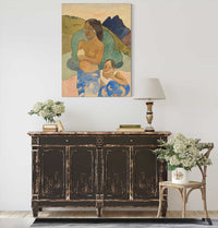 Two Tahitian Women In A Landscape   by Paul Gauguin