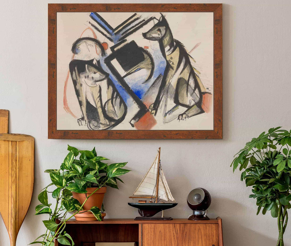 Two Wolves by Franz Marc