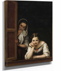 Two Women At A Window by Bartolome Esteban Murillo