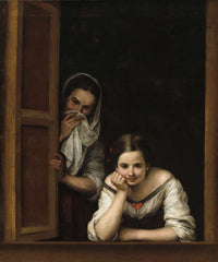 Two Women At A Window by Bartolome Esteban Murillo