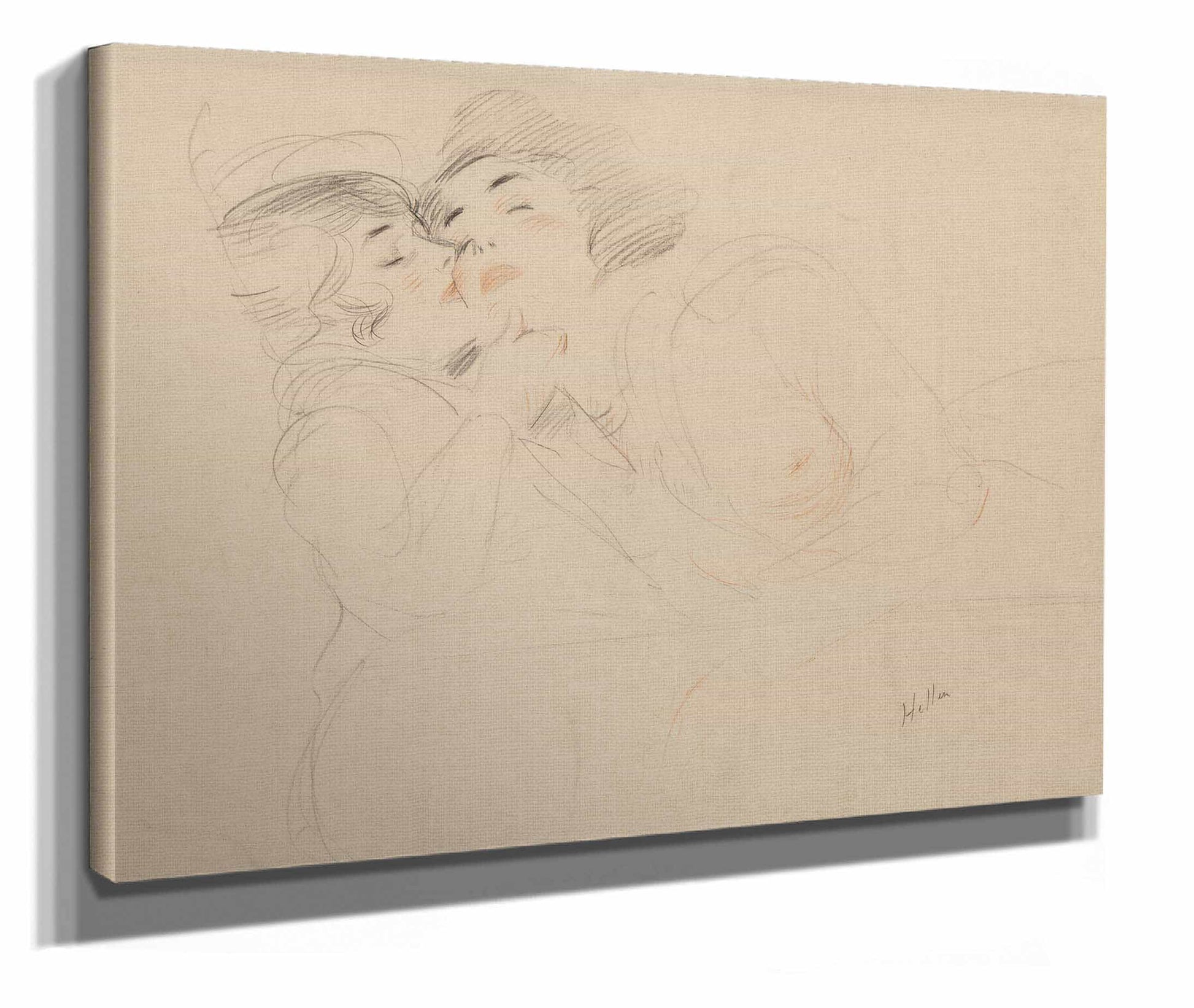 Two Women by Paul Cesar Helleu