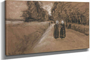 Two Women On An Alley Along The Zuiderzee by Max Liebermann