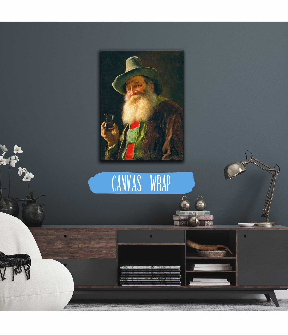 Tyrolean Farmer With Wine Glass by Franz Von Defregger