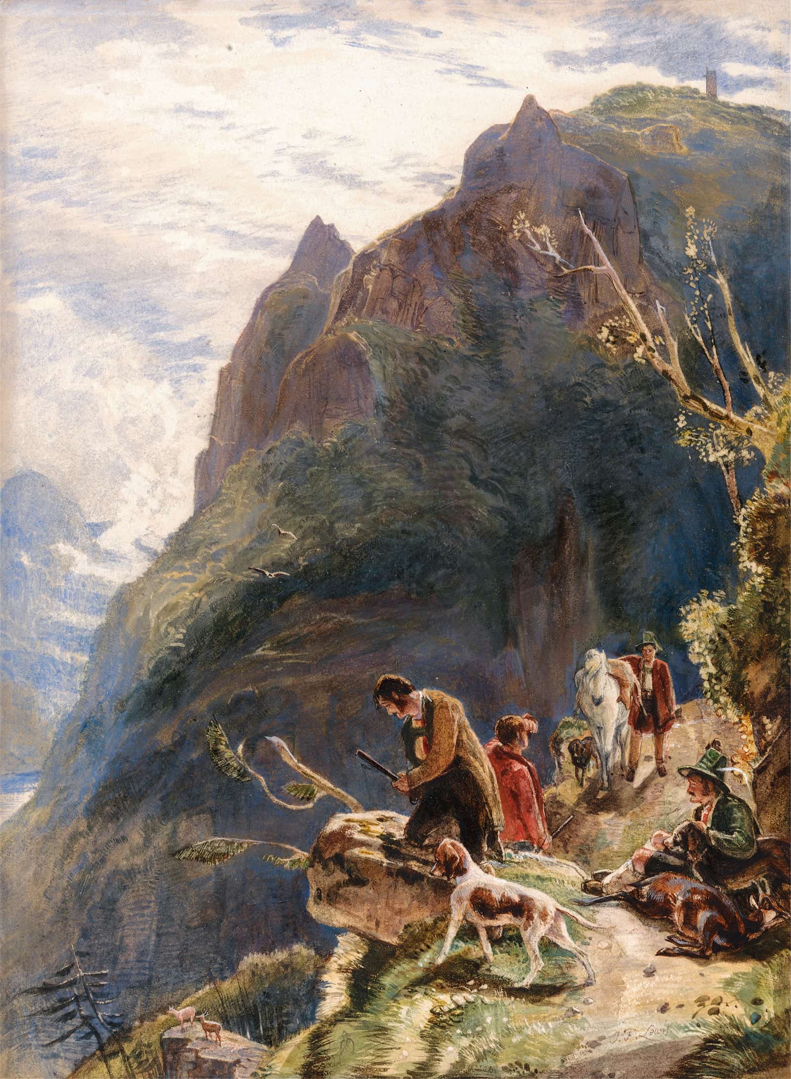 Tyrolese Hunters by John Frederick Lewis