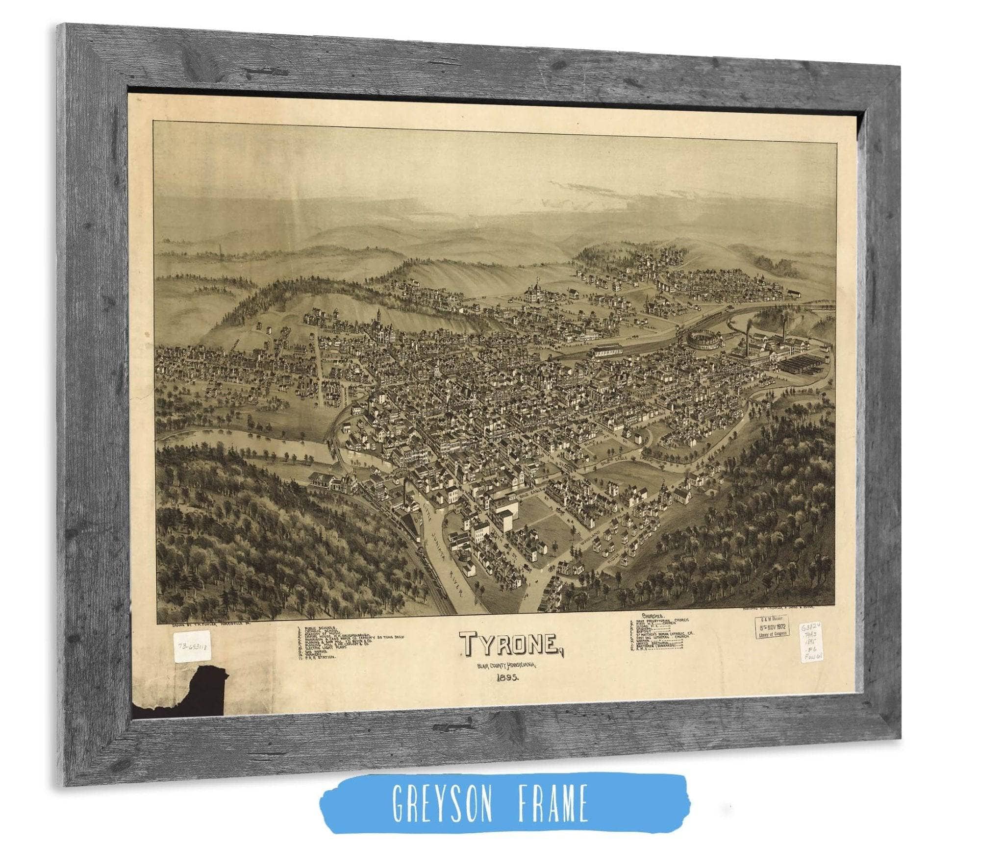 Tyrone Blair County Pennsylvania 1895 State of Pennsylvania