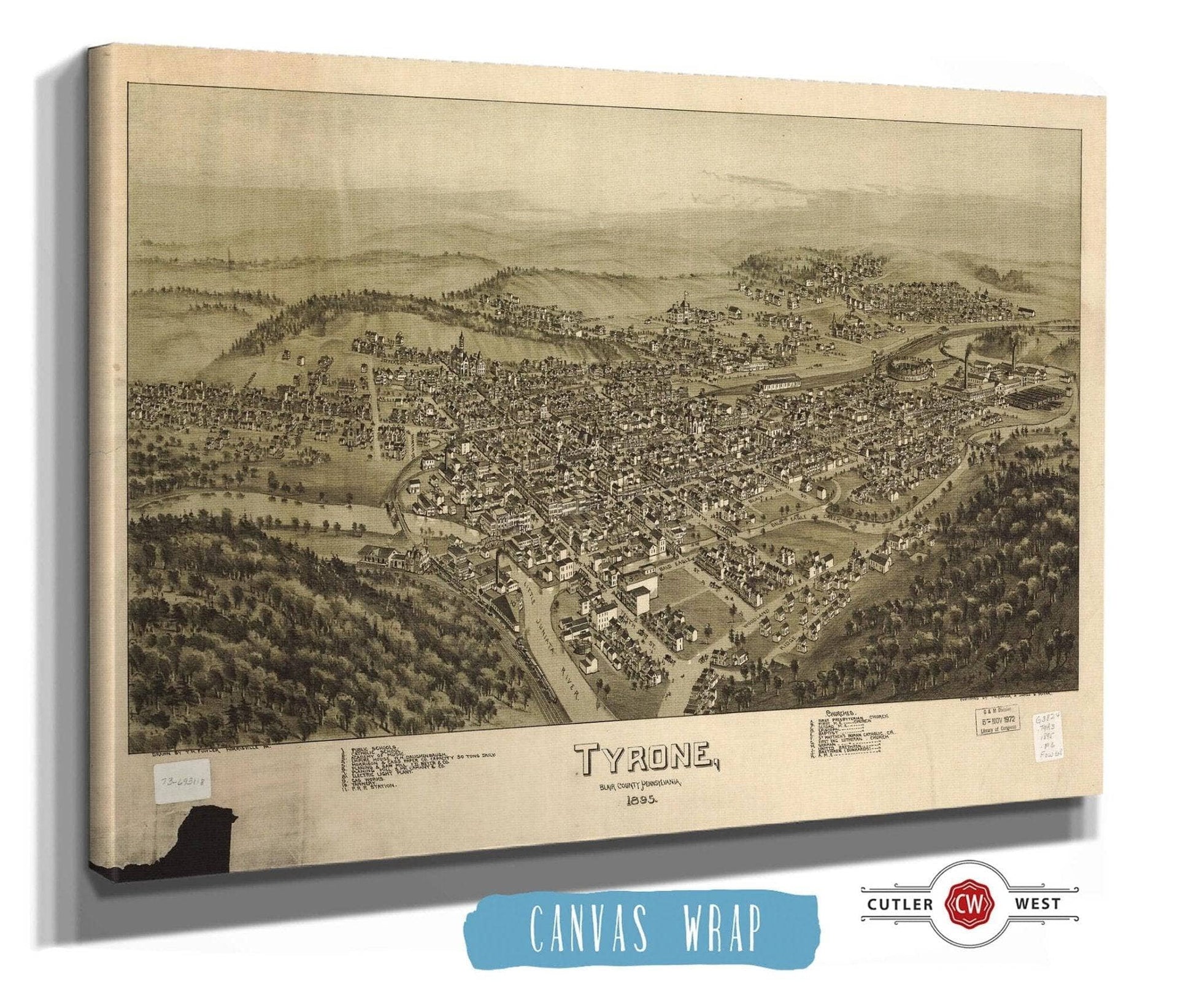Tyrone Blair County Pennsylvania 1895 State of Pennsylvania