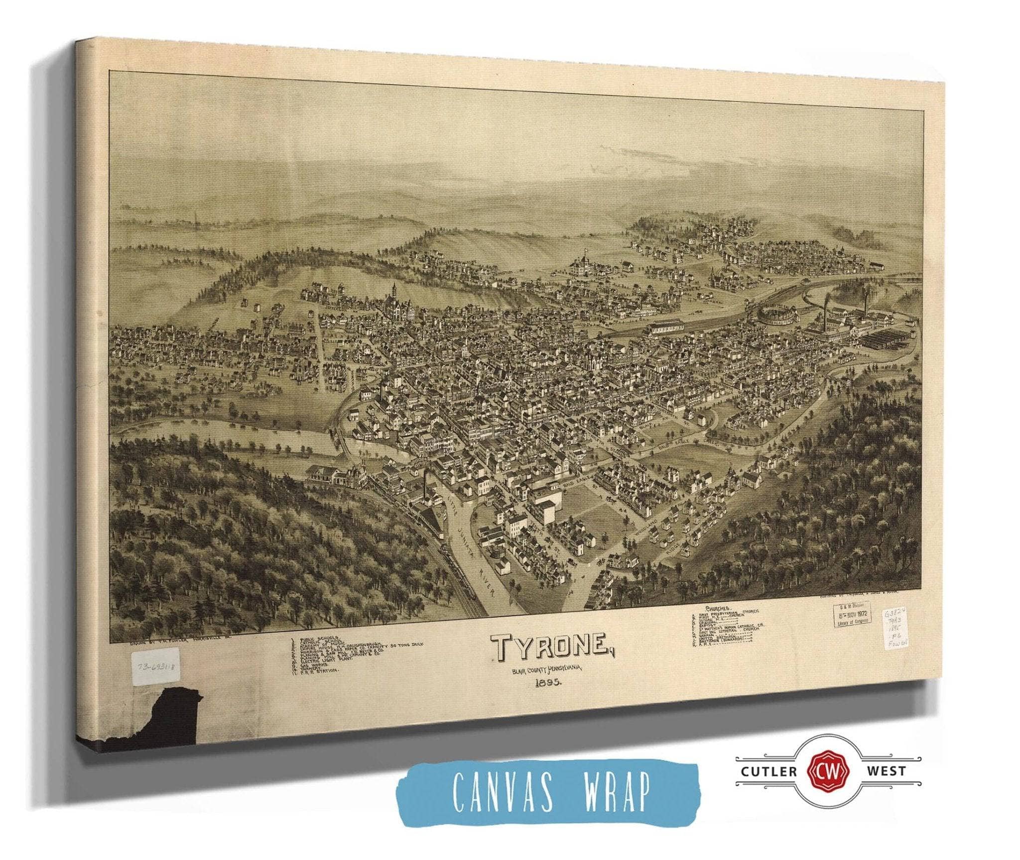 Tyrone Blair County Pennsylvania 1895 State of Pennsylvania