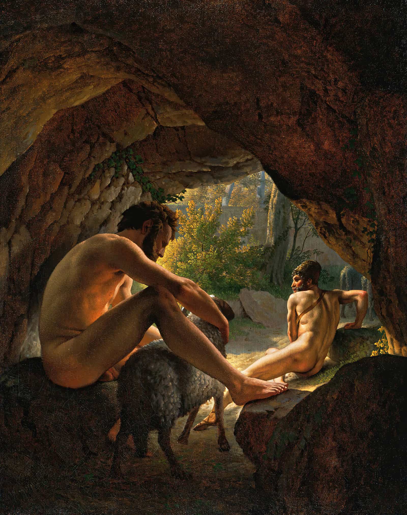 Ulysses Fleeing The Cave Of Polyphemus by Christoffer Wilhelm Eckersberg